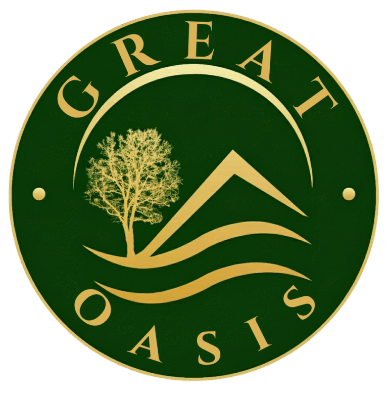 A logo of a landscaping and irrigation company