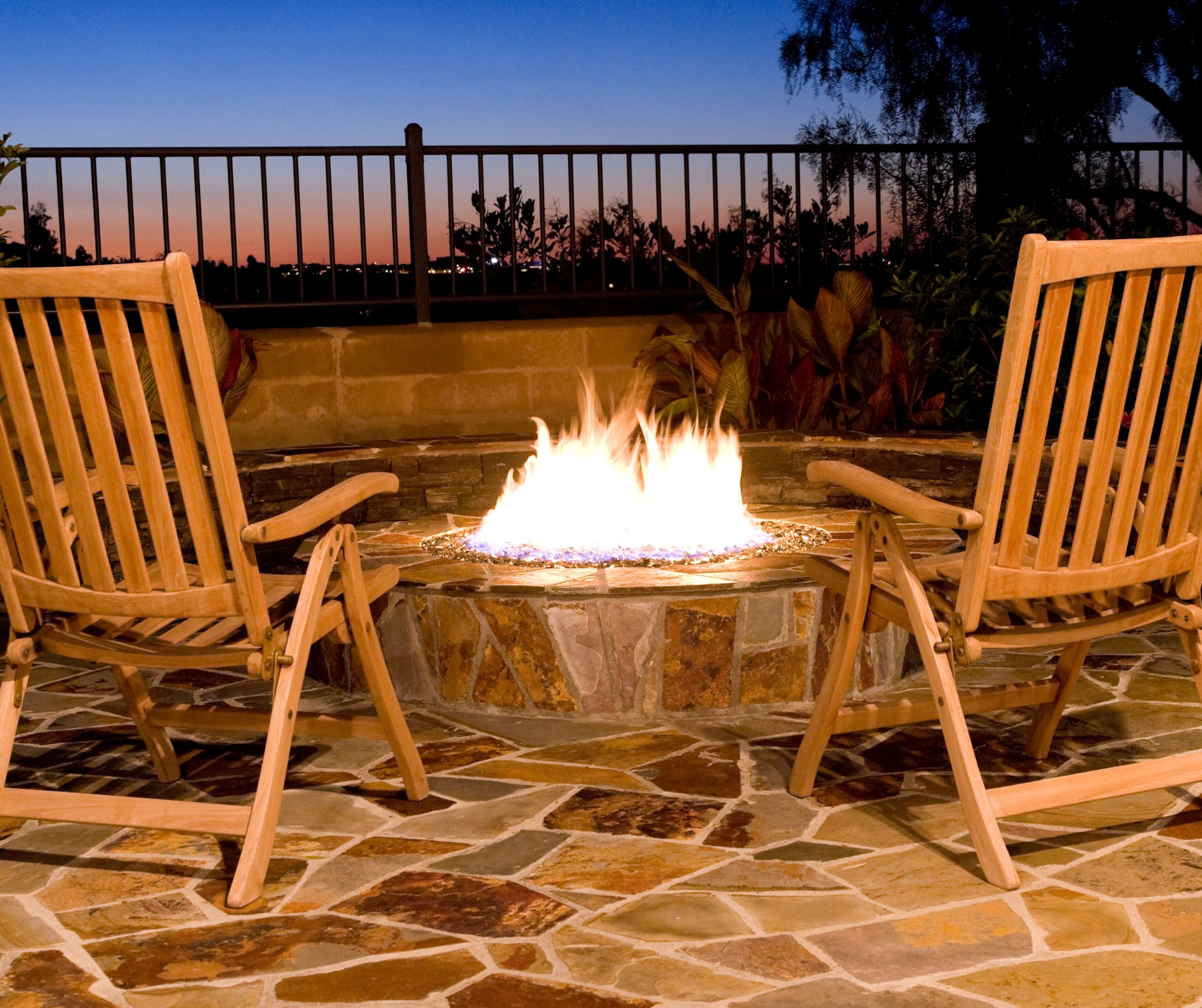 A sample fire pit